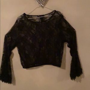 Black lace blouse